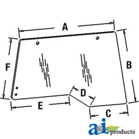 A & I PRODUCTS Glass, Side (RH) 65.5" x46" x4" A-96671C3